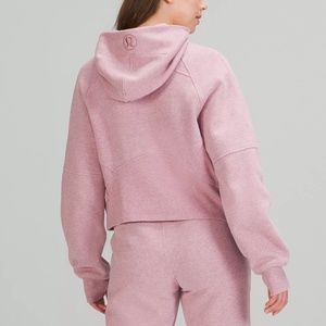 Lululemon Scuba Cropped Oversized Half-Zip Hoodie XS/S Heathered Pink/Mauve